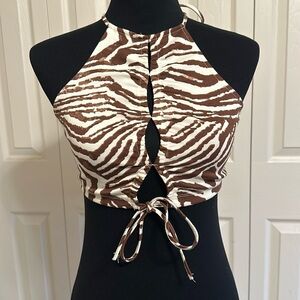 Forever 21 zebra print top